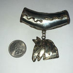Vintage Silver Tone Dangling Horse Slider Boho Pendant Photo 4