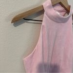 Fabletics Terry Built In Bra Tank Lavender Lustre Mock Neck Racerback Size L Photo 2