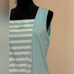 Bob Mackie EUC  Blue and White Wearable Art Sequin Tank size small Photo 2