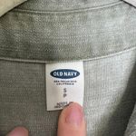 Old Navy Olive Green Gray Tank Swing Shirt Dress Button Front Flowy Loose Pocket Photo 4