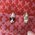 Vintage Crystal Rhinestones Faceted Baguette Sparkling Clip On Earrings Silver Photo 3