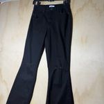 Ymi Black High-Rise Flare Jeans | Size 9/29 | Raw Hem Distressed Denim Photo 1