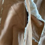 Womens Faux Suede Open Front Vest Size M Brown w/Sherpa Lining Raw Hem W/ Pocket Size M Photo 6