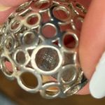 Sterling Silver Dome Statement Ring Size 8, 925 Stamped Modernist Dome Design Photo 5