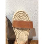 Urban Outfitters New Outfitter Espadrille Sandal Brown Leather Size 8 Womens Photo 5