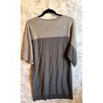 Talbots Wool Blend Color Block Sweater Dress Gray Knit Knee Length L Photo 1