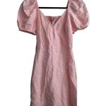& Other Stories & Other Stories Light Pink Floral Puff Sleeve Linen Blend Mini Dress Size 2 Photo 2