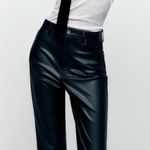 ZARA  Slim Leg Flare Super High Rise Slim Long Length Pants Comfort Black 4 NEW Photo 6
