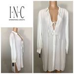 New. International concepts Ivory crepe cover up. Medium. Retails $99 White Photo 1