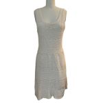 Jessica Simpson Dress White Knit Sweater Fit & Flare Lined Womens Size Medium Photo 1