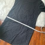 Black Laser Cut Half Sleeve Dress Size Large Photo 7