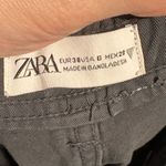 ZARA Charcoal Gray Wide Leg Utility Cargo Pants - Size 8 Photo 2