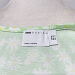 ASOS New Green Daisy Print Button Front V-Neck Short Sleeve Mini Dress Size 0 Photo 14