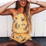 Brandy Melville Floral Shorts Romper Photo 1