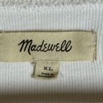 Madewell  Women’s White Ribbed Supima Cotton Preppy Tee Baby Tee Size XL Photo 1