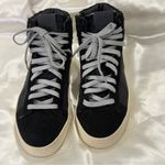 P448  Taylor Mid Top Sneaker Black Gum Yellow Leather Size 8/38 Zip Streetwear Photo 5