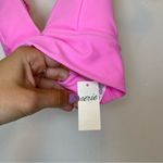 Aerie NEW Longline Triangle Padded Bikini Top Adjustable Straps Pink Sz Small Photo 5