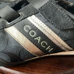 Coach : Jenny Sneaker (A1625) Black/Silver Signature C canvas/leather- Velcro- 7 Photo 2