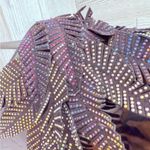 Azalea wang night shift stiletto booties boots black glitter leaf style heel 8.5 Photo 1