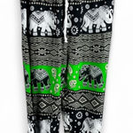 Thailand Made Green boho elephant print pants! Estimating small Photo 0