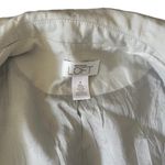 Loft ANN TAYLOR Blazer Khaki Light gray Size 4 Silk Linen Business Formal Photo 7