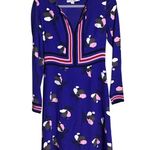 Boden Women Floral Striped A Line Dress Sz. 8R Blue Lightweight Comfort Modest Photo 2