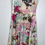 Siri 6 Fit N Flair Sleeveless Dress Floralbird Print CP4029‎ Pink Photo 0