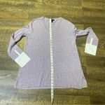 J.Crew Relaxed V-Neck Wool Blend Sweater Shirt Cuffs Lilac Purple Womens Small Photo 4