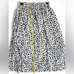 SheIn  Women’s Dalmatian Print Midi Skirt Medium Black White Lined Photo 3