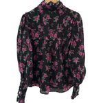 Melissa Neptone Aubrey Floral Peasant Blouse Pink Rose Size Small Pink Photo 2