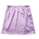 🆕Satin Side Zip Purple Mini Skirt Size XS Photo 0