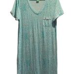 Women's Honeydew Teal/Light Green Floral Pajama Dress Size Small EUC #6655 Photo 0