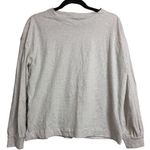 Everlane  Organic Cotton Oversized Long Sleeve Tee Heather Gray Crewneck M New Photo 0