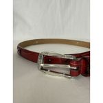 Brighton Vtg  Two-Tone Red Leather Boho Western Belt Women’s S 28 B30587 Photo 3