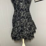 Cinq a Sept 5 a 7 Floral Black White Dress Formal Evening Fluffy Ruffles Size 2 Photo 5