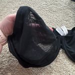 Auden Unlined Demi Coverage Underwire Bra Women's Size 40C Black Semi Sheer Photo 1