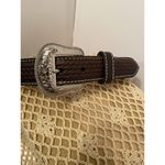 Nocona Womens Western Faux Leather‎ Belt with carved detail and embellishment SM Photo 1