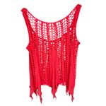 Shoreline Crochet Hot Pink Boho Tank Swim Coverup Festival Resortwear Top Sz 2XL Photo 11