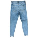 AllSaints Blue Phoenix Distressed Raw Hem Light Wash Skinny Ankle Jeans size 30 Photo 6