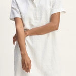Everlane  White Eyelet Embroidered Shirt Dress Collared Short Sleeve Size S NWT Photo 0