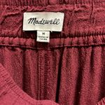 Madewell  Womens Clement Maroon Cropped Cullotes Wide Leg Pants  Size M Photo 5