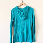 Exofficio Bug Off Long Sleeve Hooded Top in Teal Size L Blue Size L Photo 3