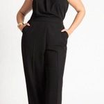 Eloquii  Faux Tie Collared Jumpsuit‎ Sleeveless Black White Tuxedo Size 20 New Photo 0