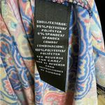 MSK Womens Dress Sz 1X Multicolor Paisley Peacock Tulip Sleeve Aqua Yellow Navy Photo 5