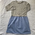 J. Crew Factory sweatshirt chambray skirt dress. Gray Size XXS Photo 3