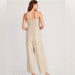 Old Navy  Sleeveless Linen Blend Cropped Twist Front Smocked‎ Jumpsuit Womens S Photo 1