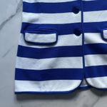 Ralph Lauren Sweater Blazer Blue White Cotton Sz M preppy old money Nautical Size M Photo 10