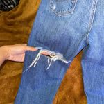 American Eagle Outfitters Distressed Mom Jean in Dark Wash Photo 6