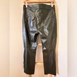 Gap Vintage Slim High Rise Vegan Faux Leather Pants Size 6P Green Mistletoe Photo 2