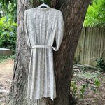 Liz Claiborne Vintage Paisley Geometric Shirt Dress Belt Photo 6